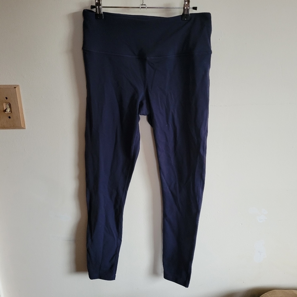 Prana Leggings Navy Blue Stretch Bodycon L Large